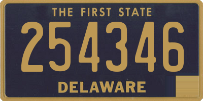 DE license plate 254346
