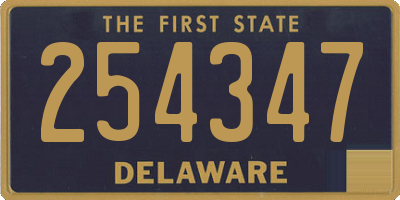 DE license plate 254347