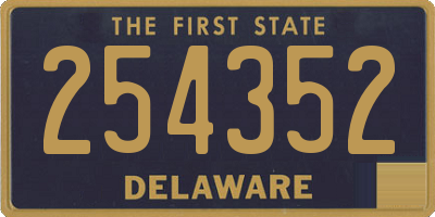 DE license plate 254352