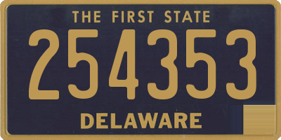 DE license plate 254353
