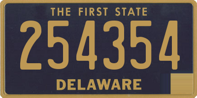 DE license plate 254354