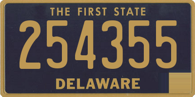 DE license plate 254355