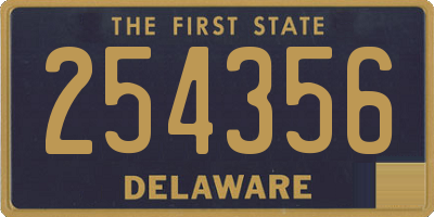DE license plate 254356