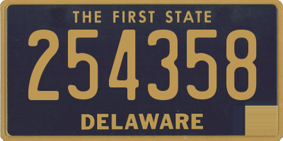 DE license plate 254358