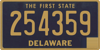 DE license plate 254359