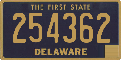 DE license plate 254362