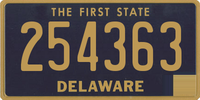 DE license plate 254363