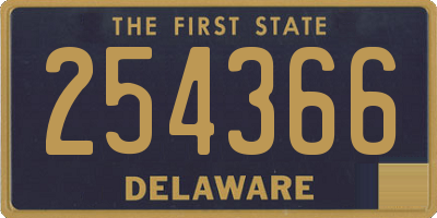 DE license plate 254366