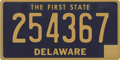 DE license plate 254367