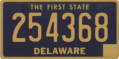 DE license plate 254368