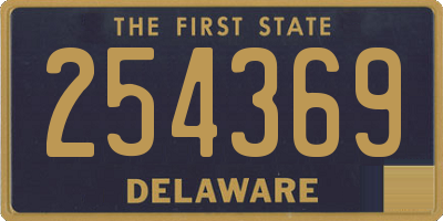 DE license plate 254369