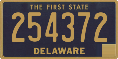DE license plate 254372