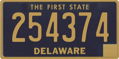 DE license plate 254374
