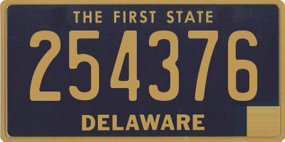 DE license plate 254376