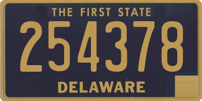 DE license plate 254378