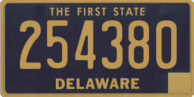 DE license plate 254380