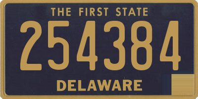 DE license plate 254384
