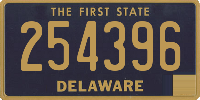 DE license plate 254396