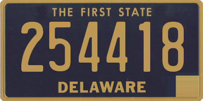 DE license plate 254418