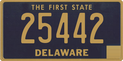 DE license plate 25442