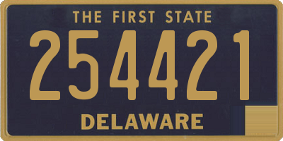 DE license plate 254421