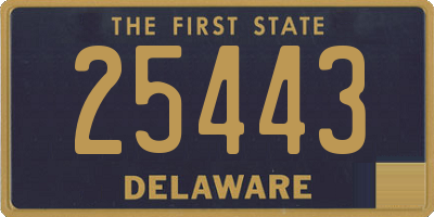 DE license plate 25443