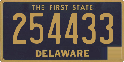 DE license plate 254433