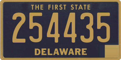 DE license plate 254435