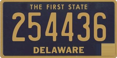 DE license plate 254436