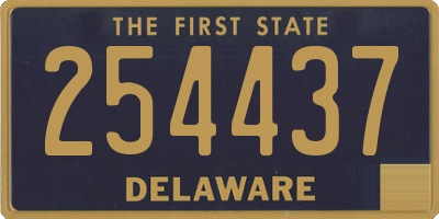 DE license plate 254437