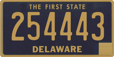 DE license plate 254443