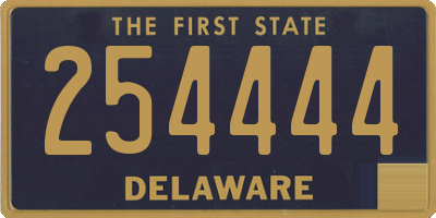 DE license plate 254444