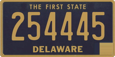DE license plate 254445