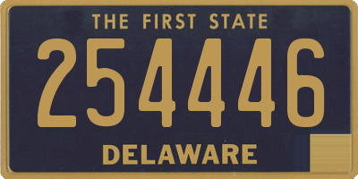 DE license plate 254446