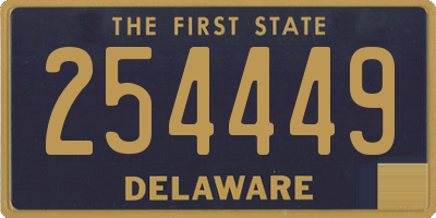 DE license plate 254449