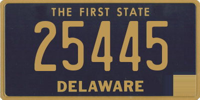 DE license plate 25445