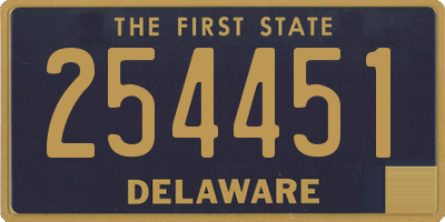 DE license plate 254451
