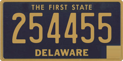 DE license plate 254455