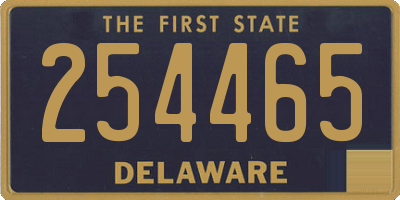 DE license plate 254465