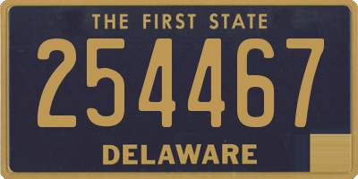 DE license plate 254467
