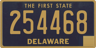DE license plate 254468