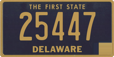 DE license plate 25447