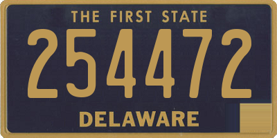 DE license plate 254472