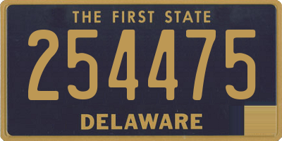 DE license plate 254475