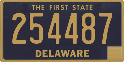 DE license plate 254487