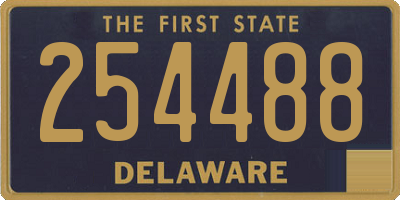 DE license plate 254488