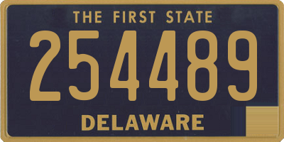 DE license plate 254489