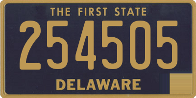 DE license plate 254505