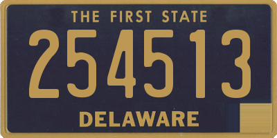 DE license plate 254513
