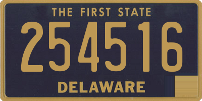 DE license plate 254516